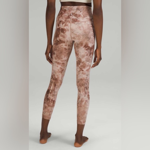 21.25” Lululemon Align HR Shine Diamond Dye Misty Shell Cacao Diffuse Dot Foil 6 - Picture 5 of 17